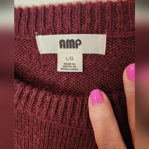 AMP Vintage Embroidered Sweater, Size L - Picture 3 of 10